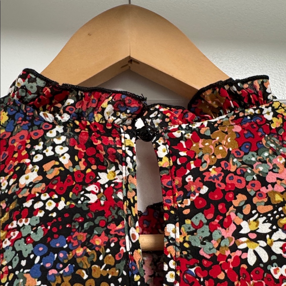 SHEIN Multicolor Floral Ruffle Blouse - Picture 4 of 6